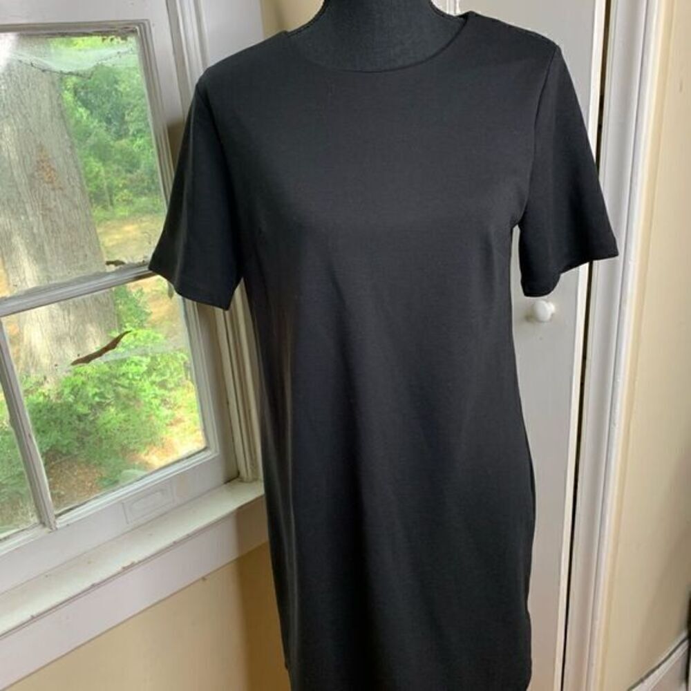 Old Navy comfy knee-length dress size SP black zipper back - Picture 1 of 6